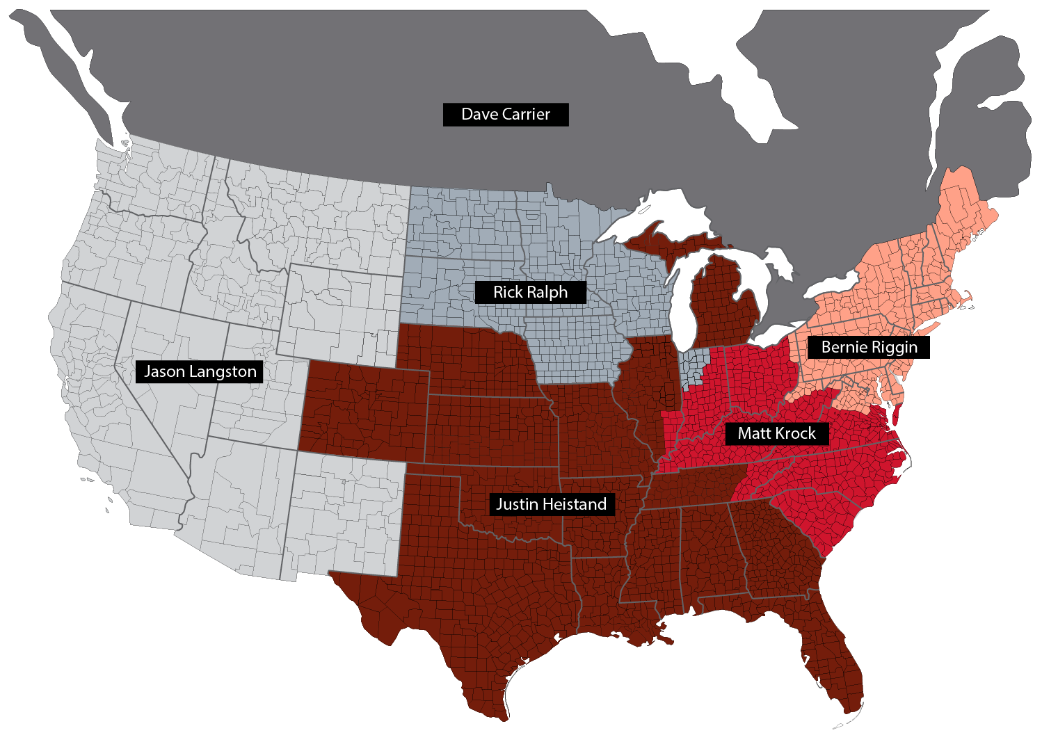 Regional sales map