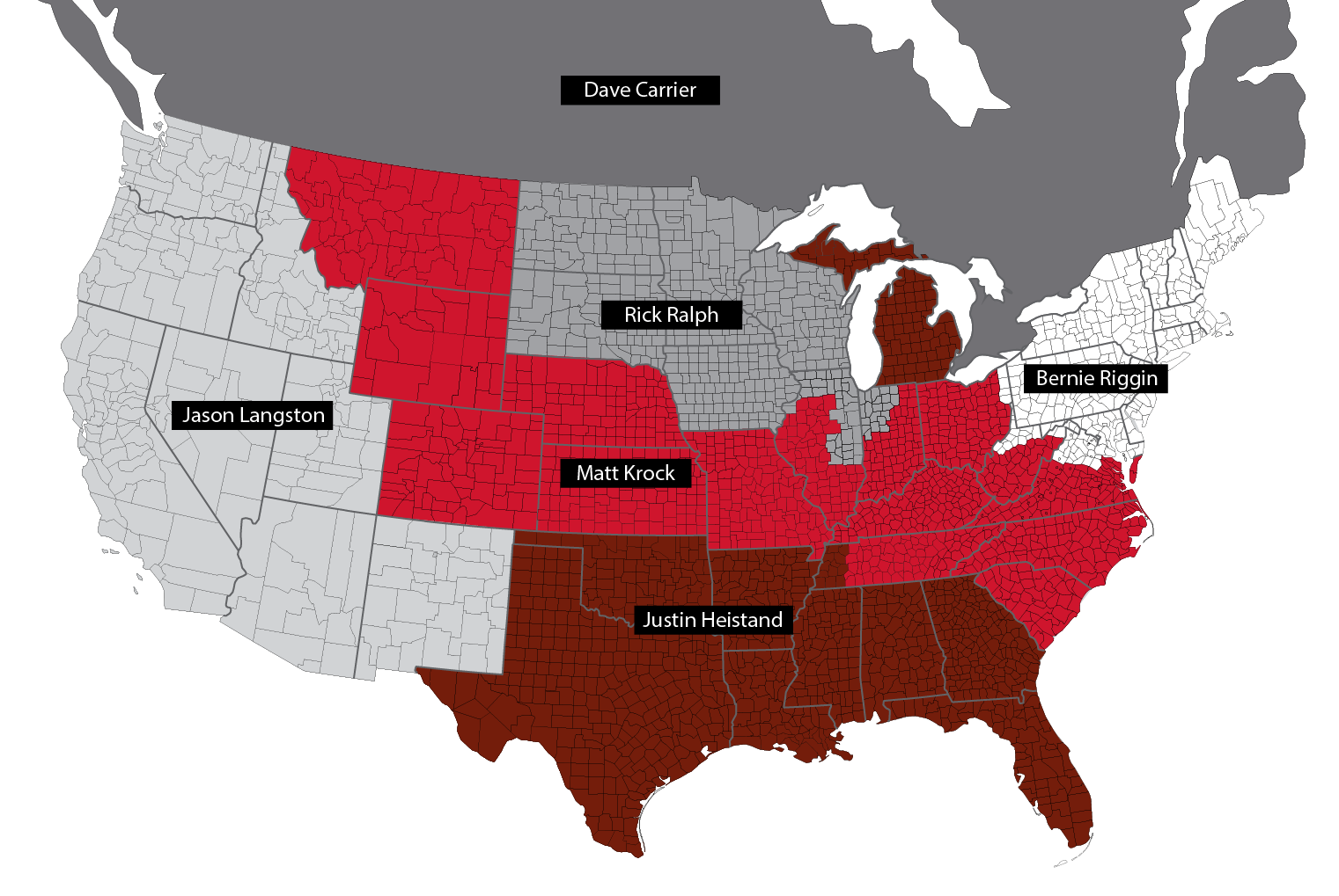 Liquid trailers regional sales map